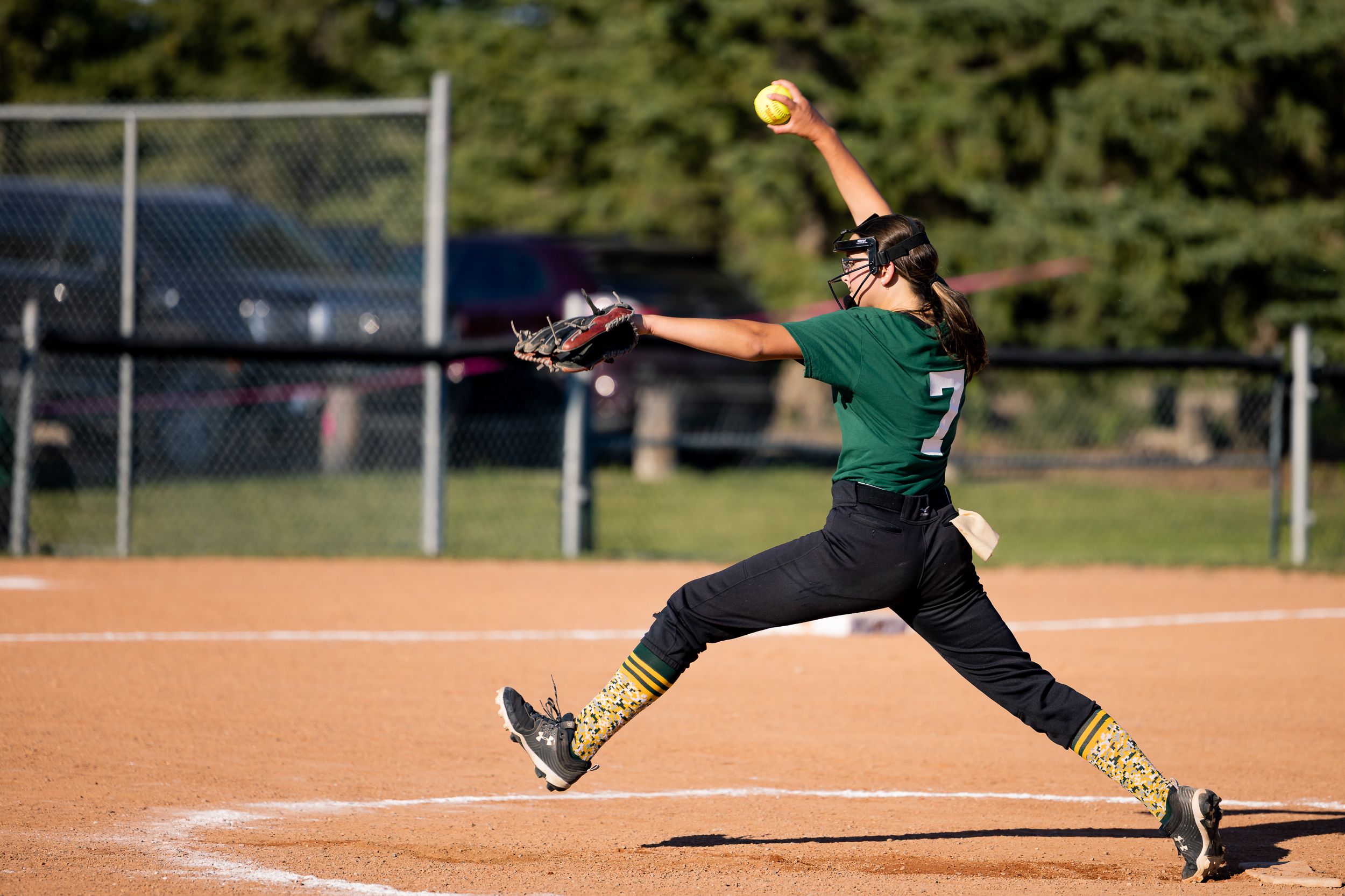 Athlete photographed with dramatic sports lighting