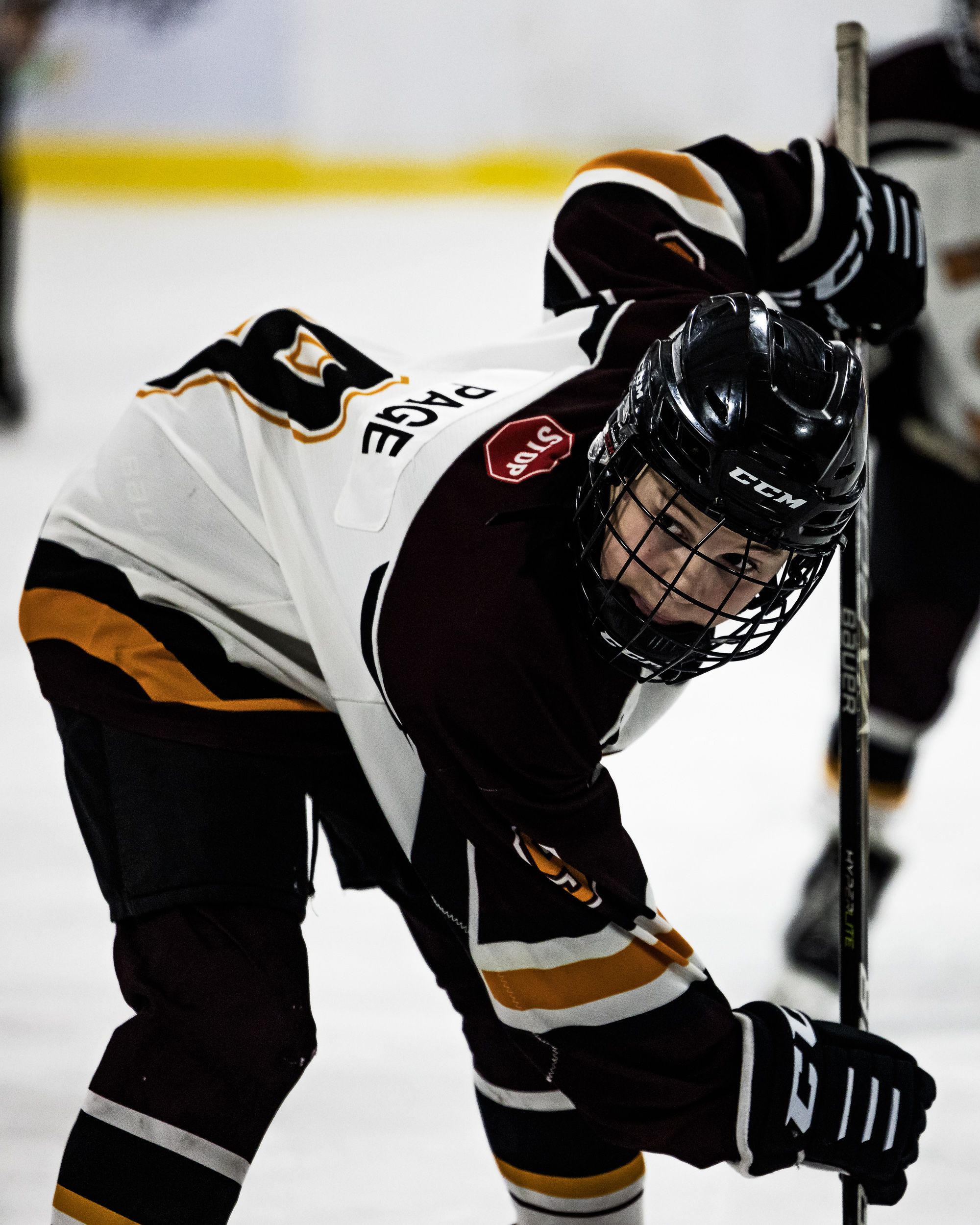 On-ice action from a U13A exhibition series